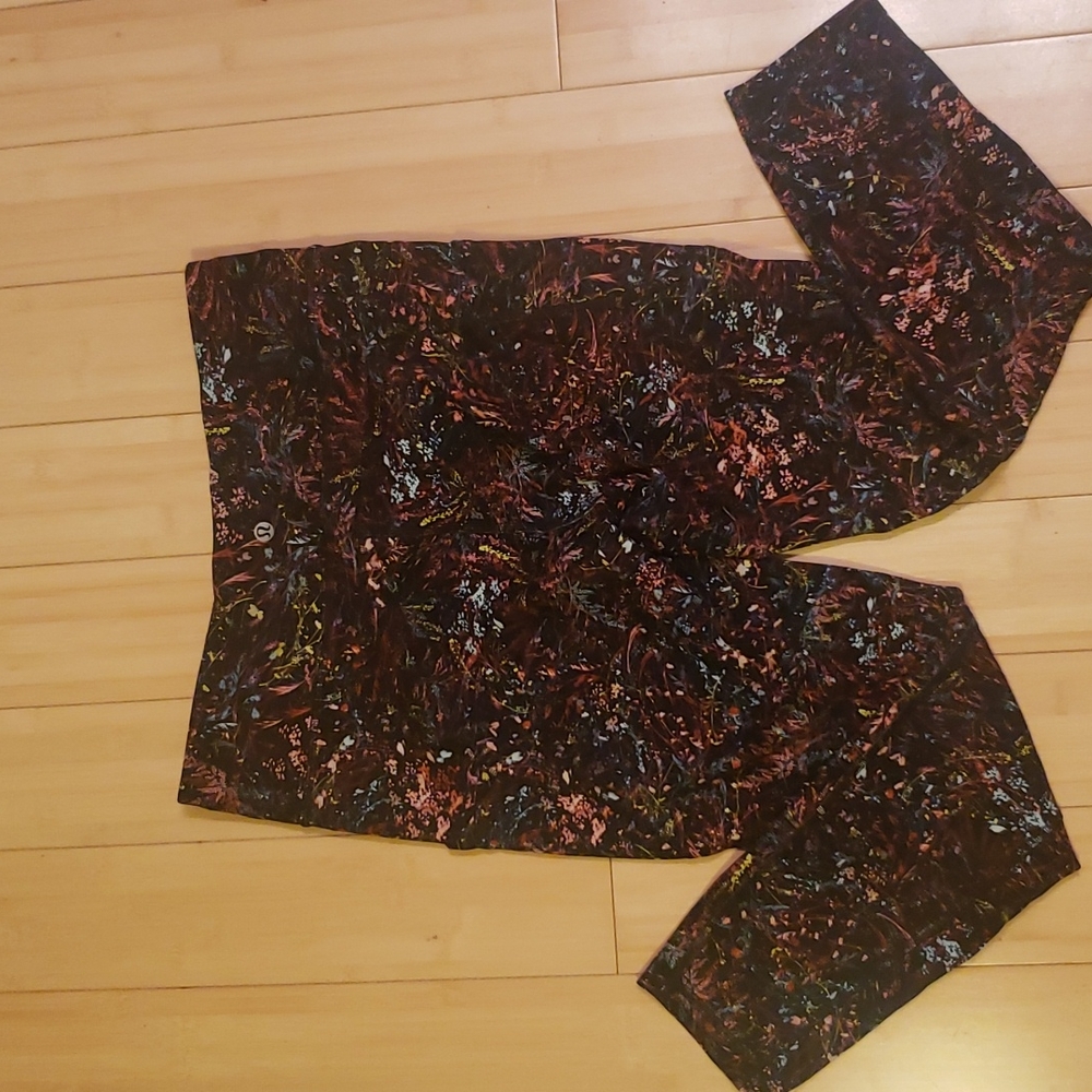 Lululemon invigorate tights crop multi floral